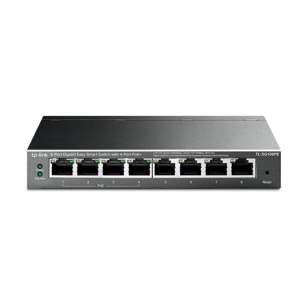 Switch Tp-link TL-SG108PE Gigabit de escritorio No administrable 8 puertos PoE Switch Tp-link TL-SG108PE Gigabit de escritorio No administrable 8 puertos PoE