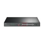 Switch Tplink TL-SL1218P Gigabit 16 puertos no administrable PoE+ montaje en rack