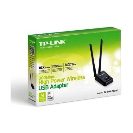 Adaptador de Red WiFi TPLINK USB Alta Ganancia 300Mbps Antenas externas